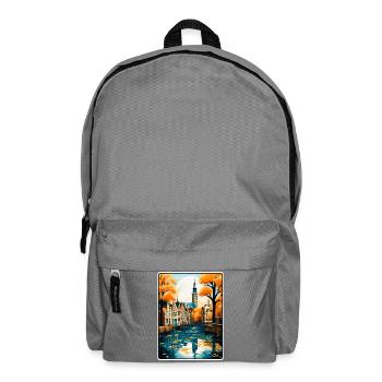 Gouda Netherlands Vintage Travel Poster Cityscape - Backpack - elephant grey - Front