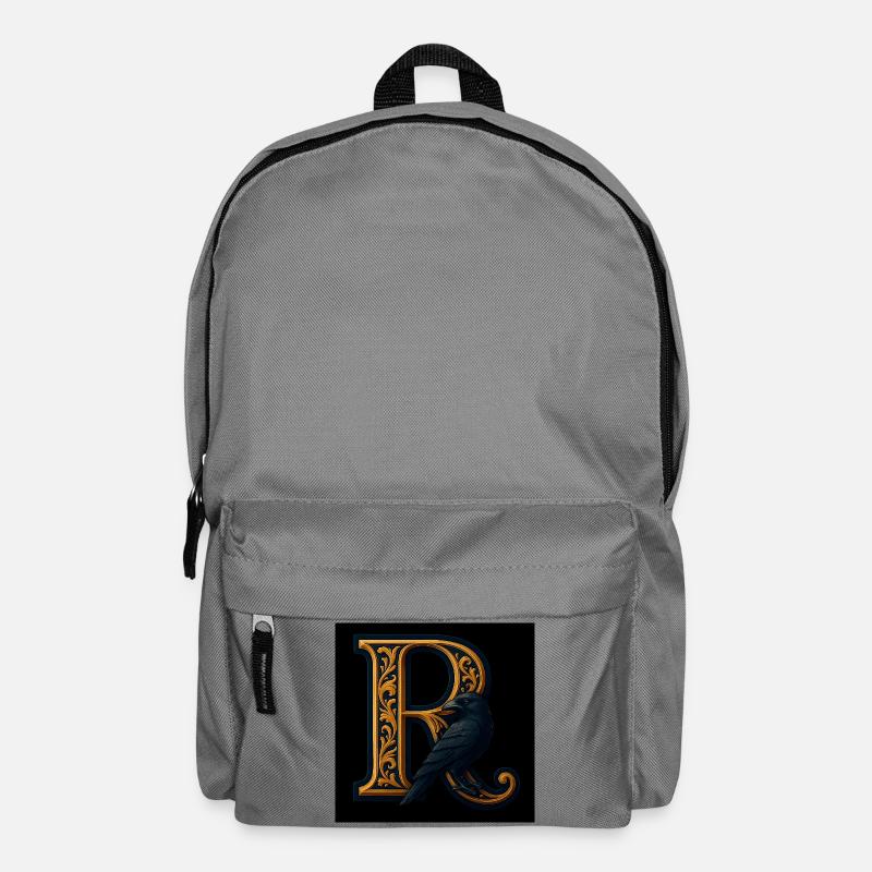 R – Magic Ornament with Raven - Backpack - elephant grey
