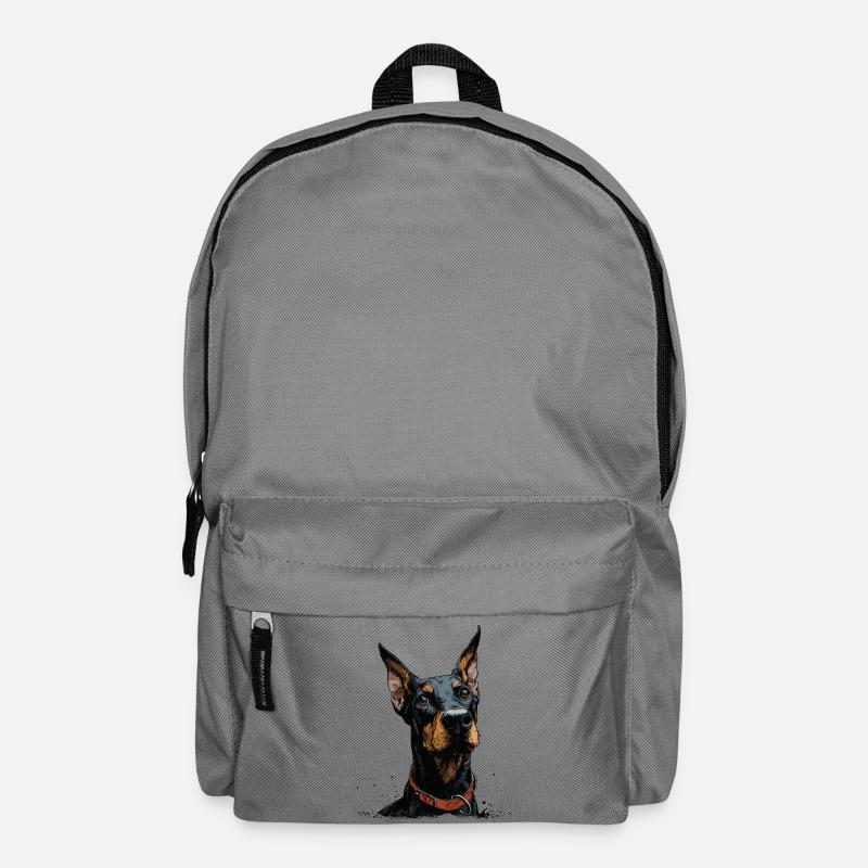 Cooler Dobermann - Rucksack - Mittelgrau