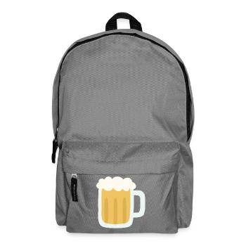 Schaumiger Bierkrug Illustration - Rucksack - Mittelgrau - Vorne