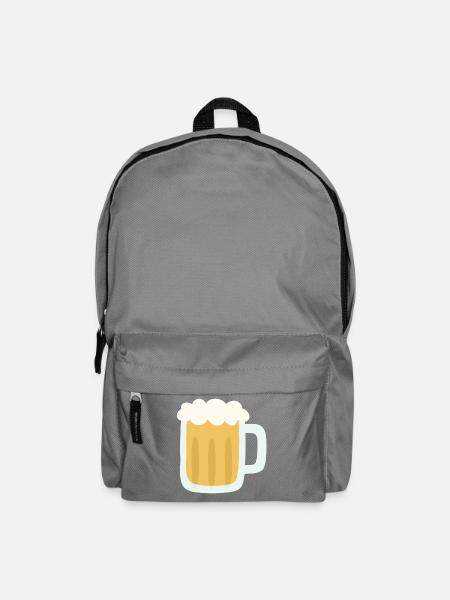 Schaumiger Bierkrug Illustration - Rucksack - Mittelgrau