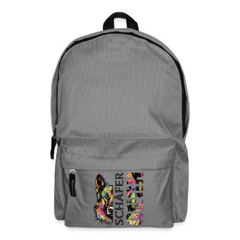 Colorful German Shepherd - Backpack - elephant grey - Front