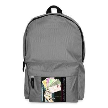 Bunte Geldscheine mit Street Art Flair - Rucksack - Mittelgrau - Vorne