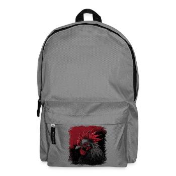 Hahn Portrait - Rucksack - Mittelgrau - Vorne