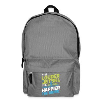 The Louder the Jetski Rider  - Backpack - elephant grey - Front