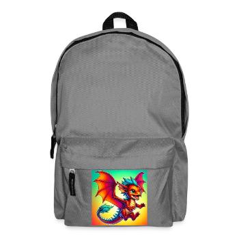 Drache - Rucksack - Mittelgrau - Vorne