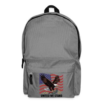 Adler und Flagge - Rucksack - Mittelgrau - Vorne