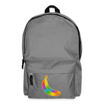 Regenbogen Glitzer-Banane - Rucksack - Mittelgrau - Vorne