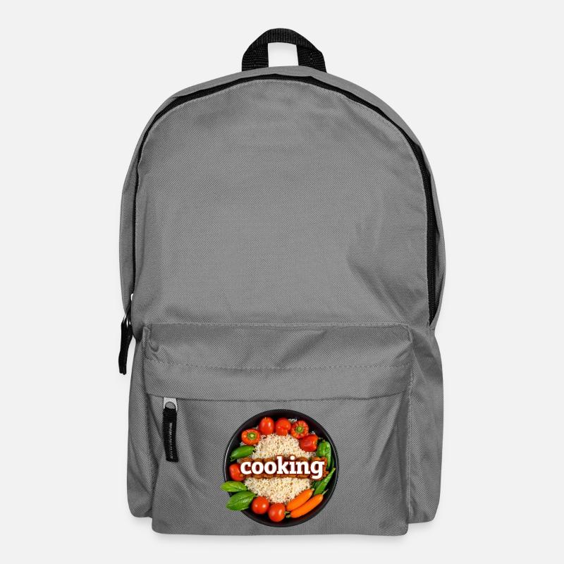 Kulinarisches Kochen mit Frischem Gemüse - Rucksack - Mittelgrau