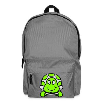 Turtle Tongue Sticking Out Naughty Funny Cool - Backpack - elephant grey - Front