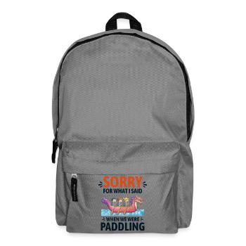 Drachenboot-Rennmannschaft - Rucksack - Mittelgrau - Vorne