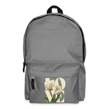 Elegant Cream Tulip Floral Design - Backpack - elephant grey - Front