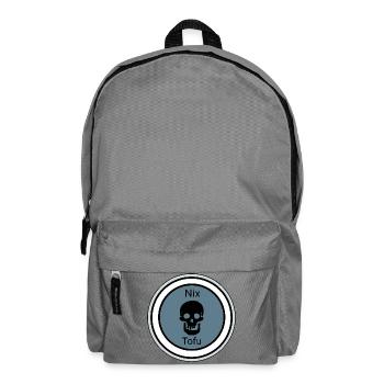 Skull Tofu Illustration für Streetwear - Rucksack - Mittelgrau - Vorne