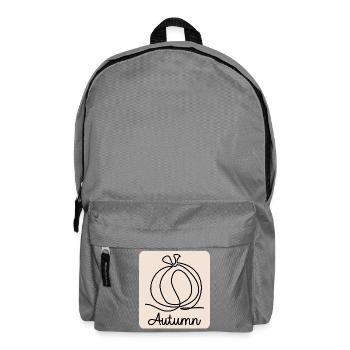 LINE ART PUMPKIN AUTUMN HALLOWEEN - Backpack - elephant grey - Front