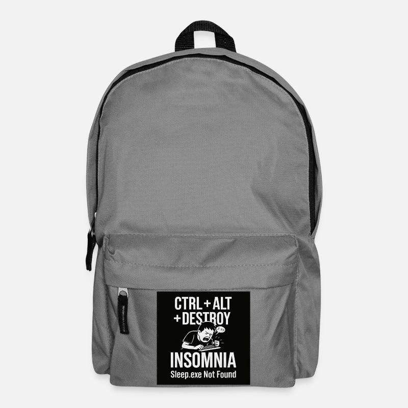 Insomnia Meme T-shirt graphique - Sac à dos - gris éléphant