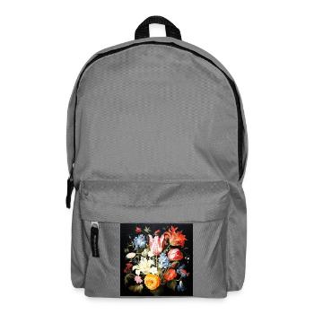 Blumenbouquet im Barockstil flämisch alte Meister - Rucksack - Mittelgrau - Vorne