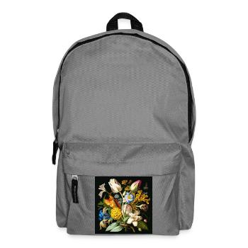 Blumenbouquet mit vielfältigen Blüten und Farben - Rucksack - Mittelgrau - Vorne