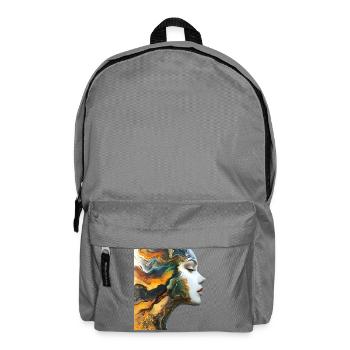 Colorful Face Art Illustration - Backpack - elephant grey - Front