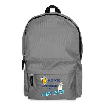 Dad 2025 – Beer gone, milk bottle here! - Backpack - elephant grey - Front