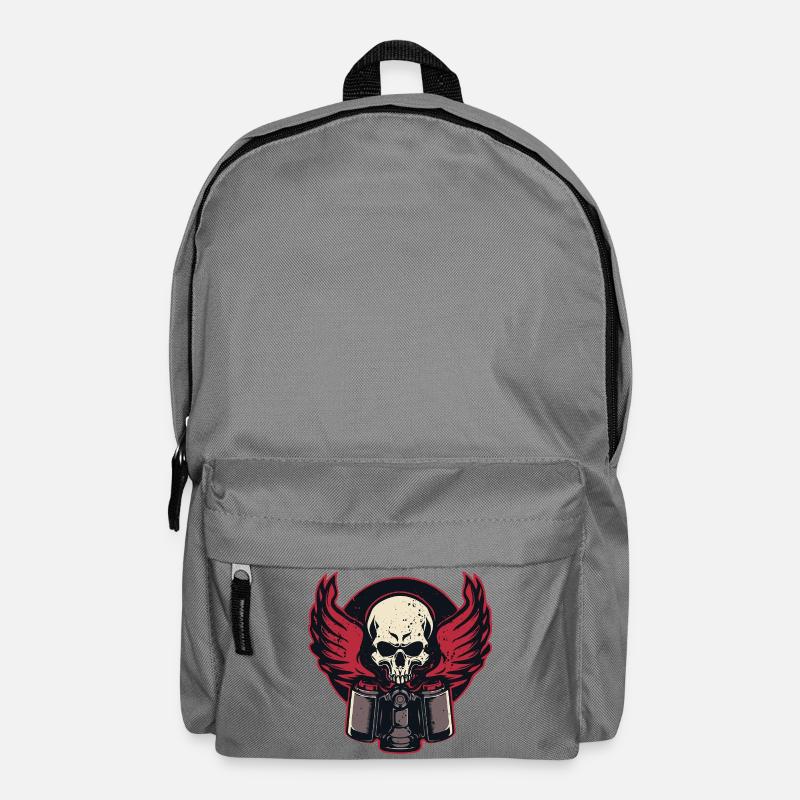 Kolben Flammender Schädel - Rucksack - Mittelgrau