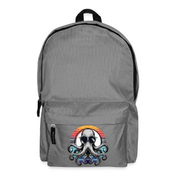 Octopus with sunglasses - Backpack - elephant grey - Front