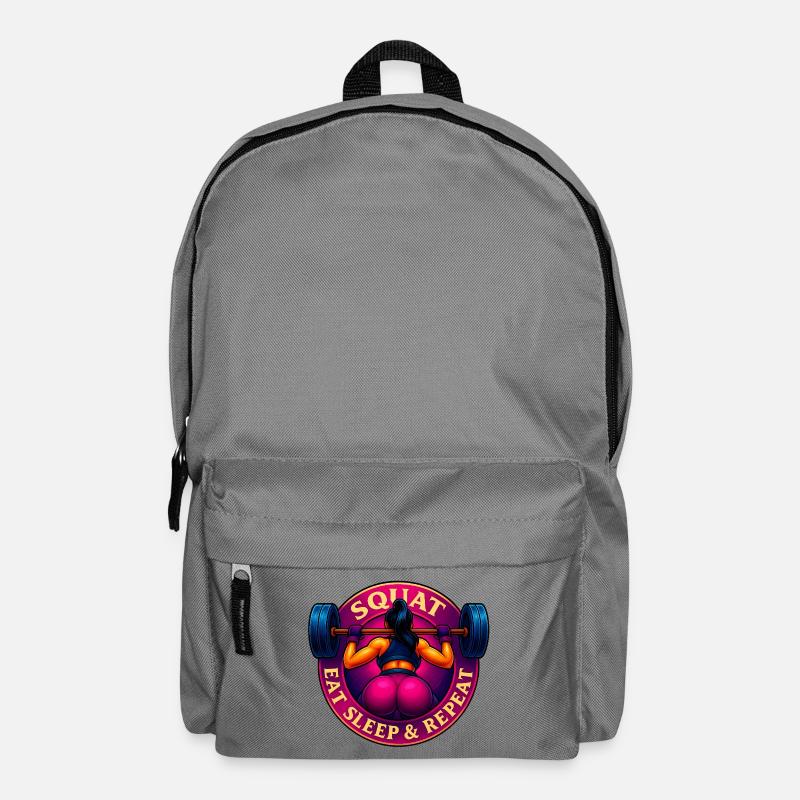 Squat, Eat, Sleep & Repeat ! - Sac à dos - gris éléphant
