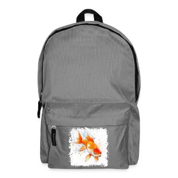 Koi Watercolor Carp - Backpack - elephant grey - Front