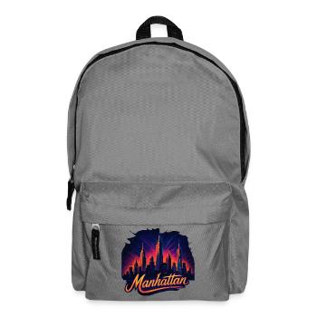 Manhattan City New York Silhouette Gift - Backpack - elephant grey - Front