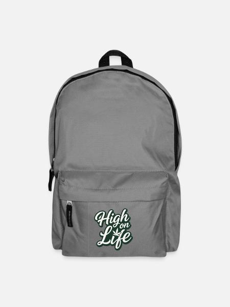 Cannabis, High, lustig  - Rucksack - Mittelgrau