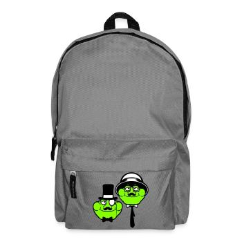 2 Frogs Sir Lunettes Empire Monocle Homme Chapeau Haut de forme - Sac à dos - gris éléphant - Devant