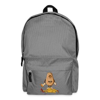 Pomme de terre triste avec frites Drame - Sac à dos - gris éléphant - Devant