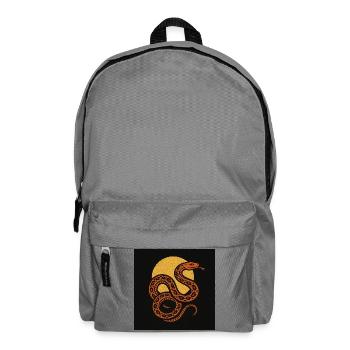 Sun snake against dark background - Backpack - elephant grey - Front