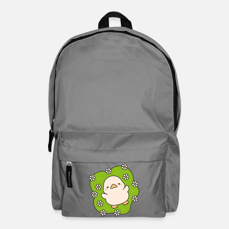 Flowering Chick on Pastel Green - Backpack - elephant grey