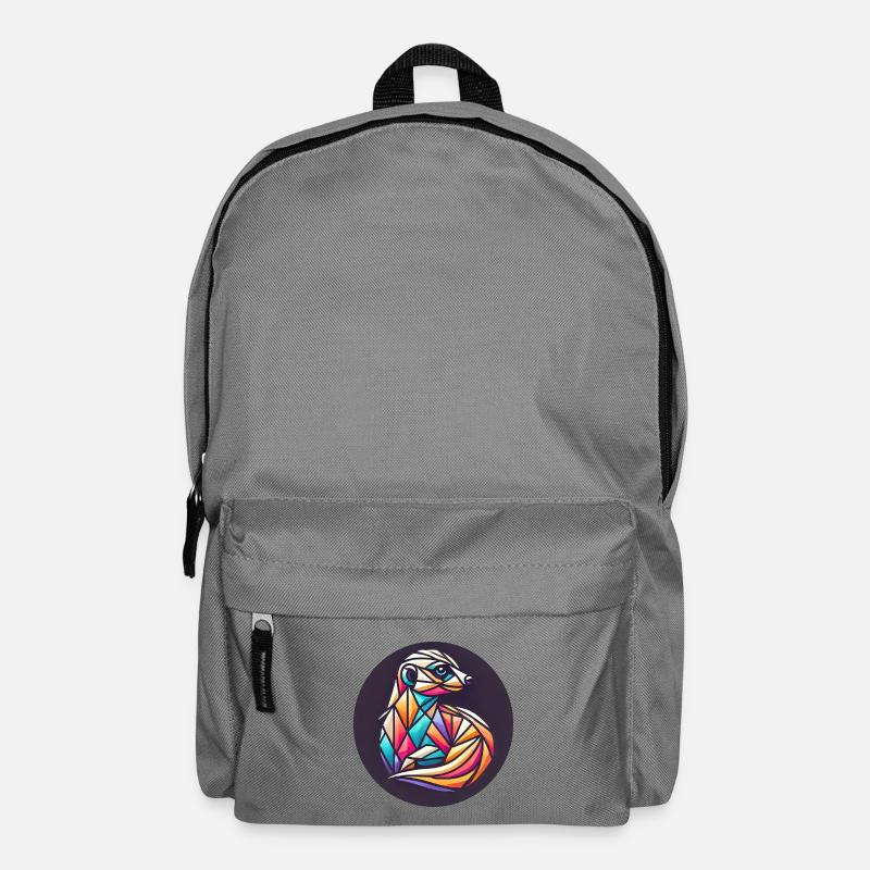 Suricate coloré géométrique - Sac à dos - gris éléphant