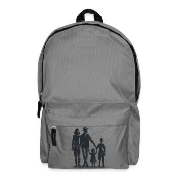Family of 4 - Cool Silhouette Logo - Backpack - elephant grey - Front