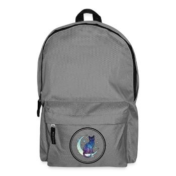 Moon Cat Galaxy Watercolor - Backpack - elephant grey - Front