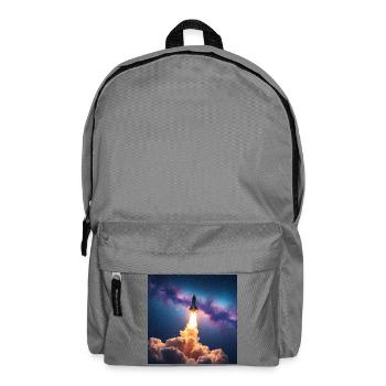 Raketensprung durch Nebelgalaxie - Rucksack - Mittelgrau - Vorne