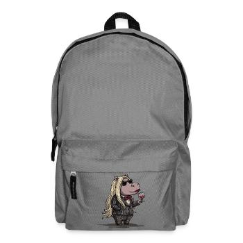 Stylish Gangster Hippo - Rucksack - Mittelgrau - Vorne