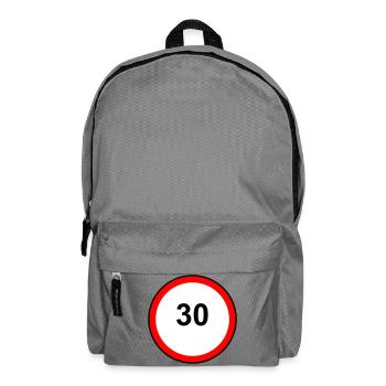 Tempo 30 Sign Pattern - Backpack - elephant grey - Front
