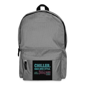 Chill, aber mit Neon-Style - Rucksack - Mittelgrau - Vorne