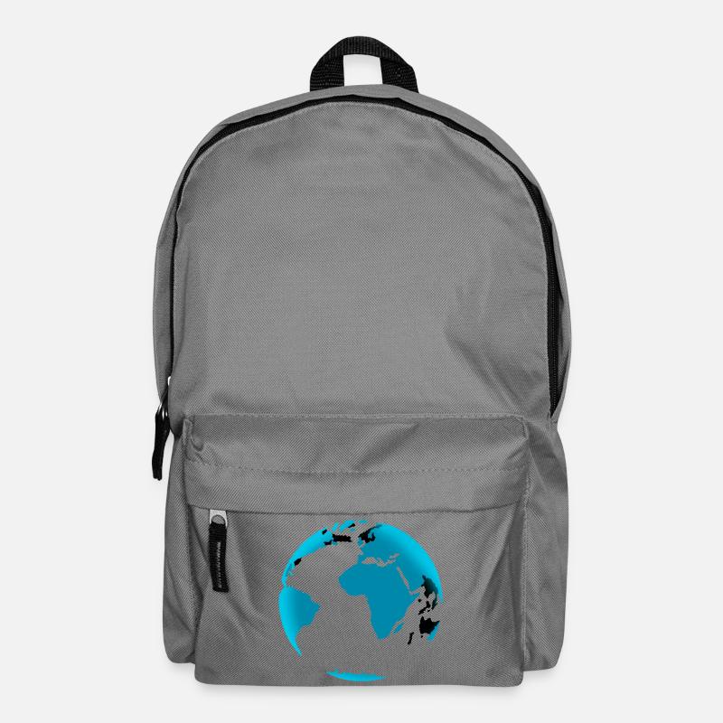 Globe Bleu Noir Néon - Sac à dos - gris éléphant