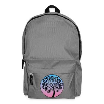 Black Spiral Tree of Life - Backpack - elephant grey - Front