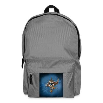 Oeil Steampunk avec engrenages - Sac à dos - gris éléphant - Devant