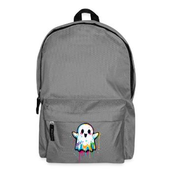 Colorful Graffiti Ghost – Cute & Halloween Style - Backpack - elephant grey - Front
