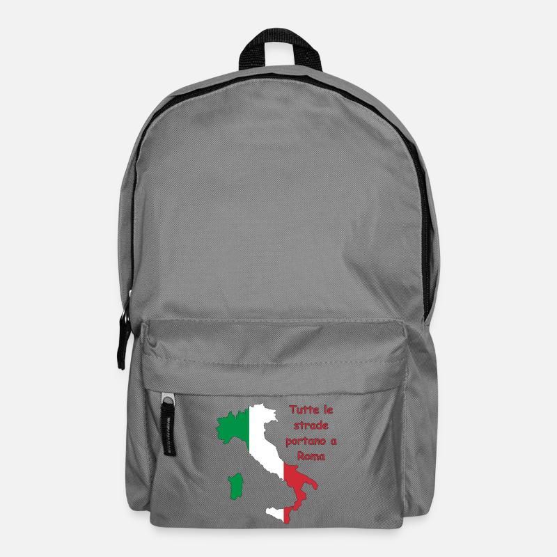 Italian flag with slogan - Backpack - elephant grey