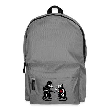 Guerre et Paix | Rats Banksy Street Art Style - Sac à dos - gris éléphant - Devant