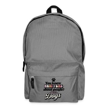 Ce que j’aime leurs chiens - Sac à dos - gris éléphant - Devant