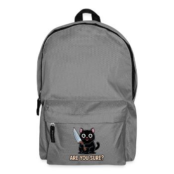 Are you sure? - Funny Cat T-Shirt - Backpack - elephant grey - Front