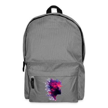 Fiery_Nebula_Woman_Profile_Silhouette - Sac à dos - gris éléphant - Devant