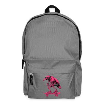 Neon Skater Skeleton Bird - Backpack - elephant grey - Front